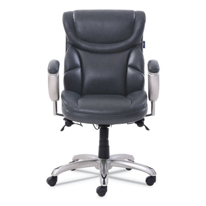 Emerson Task Chair, Supports Up To 300 Lb, 18.75" To 21.75" Seat Height, Gray Seat/back, Silver Base