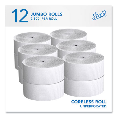 Essential Coreless Jrt, Septic Safe, 1-ply, White, 3.75 X 2,300 Ft, 12 Rolls/carton