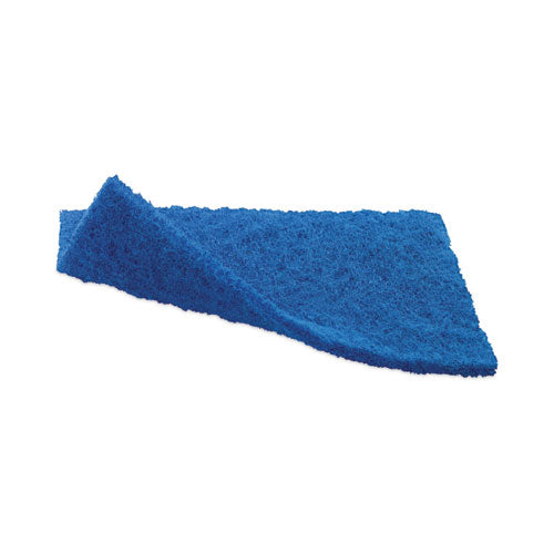 Non-scratch Scour Pads, Size 3 X 6, Blue, 10/carton