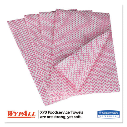 X70 Wipers, 1-ply, 12.5 X 23.2, Red, 300/carton