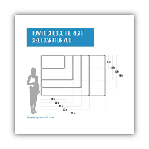 Magnetic Glass Dry Erase Board, 48 X 36, Opaque White Surface