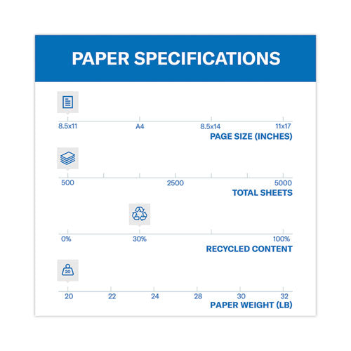 Colors Print Paper, 20 Lb Bond Weight, 8.5 X 11, Cream, 500/ream