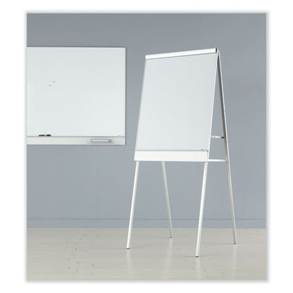 Polarity Height Adjustable Dry Erase Flipchart Easel, 30 X 20-31 X 50-74 Easel, 30 X 38 Board, White Surface, Silver Frame