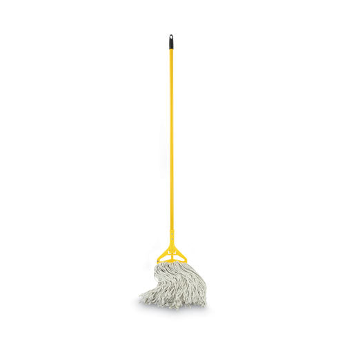 Quick Change Side-latch Plastic Mop Head Handle, 60" Aluminum Handle, Yellow