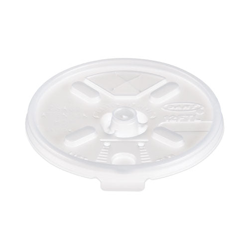 Lift N' Lock Plastic Hot Cup Lids, With Straw Slot, Fits 10 Oz To 14 Oz Cups, Translucent, 100/sleeve, 10 Sleeves/carton