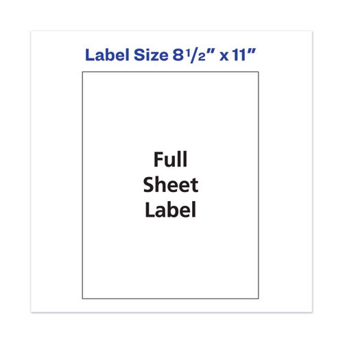 Copier Mailing Labels, Copiers, 8.5 X 11, White, 100/box