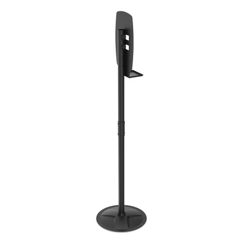 Floor Stand For Sanitizer Dispensers, Height Adjustable From 50" To 60", Black