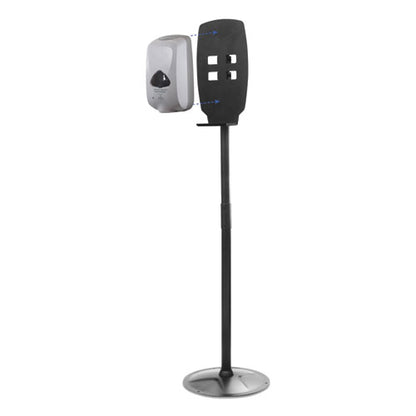 Floor Stand For Sanitizer Dispensers, Height Adjustable From 50" To 60", Black