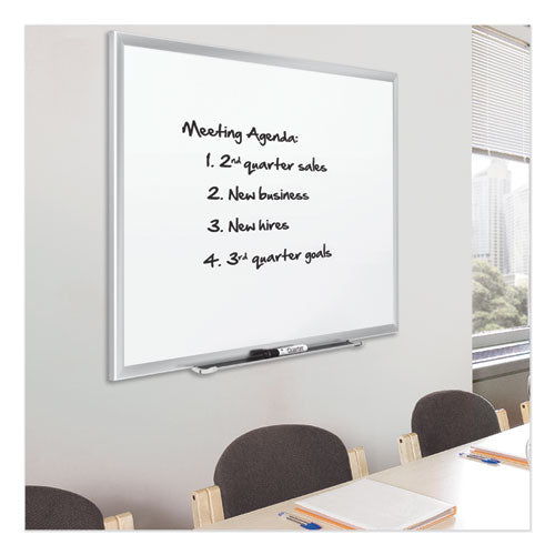 Classic Series Porcelain Magnetic Dry Erase Board, 96 X 48, White Surface, Silver Aluminum Frame