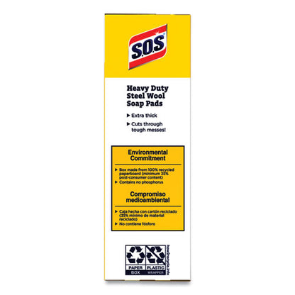 Steel Wool Soap Pads, 2.4 X 3, Steel, 15 Pads/box, 12 Boxes/carton