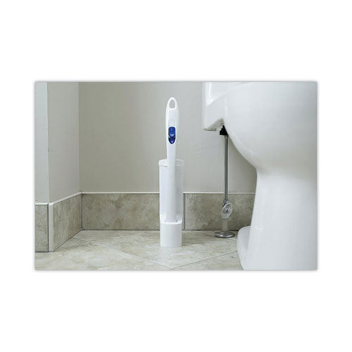 Toilet Scrubber Starter Kit, 1 Handle And 5 Scrubbers, White/blue