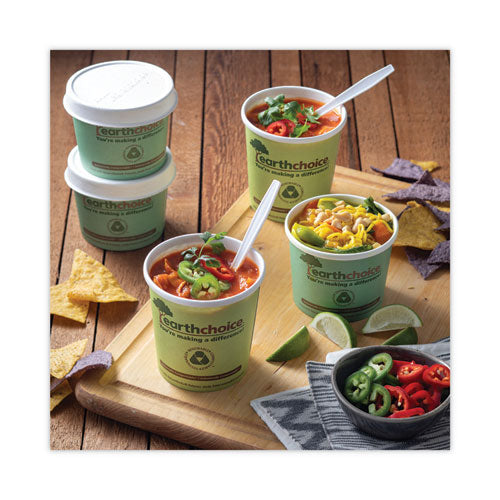 Earthchoice Compostable Soup Cup Large, 16 Oz, 3.63" Diameter X 3.88"h, Green, Paper, 500/carton