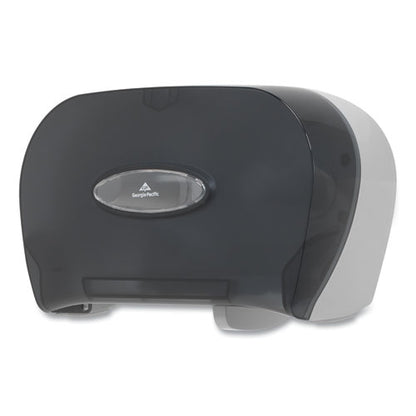 Two-roll Bathroom Tissue Dispenser, 13.56 X 5.75 X 8.63, Smoke