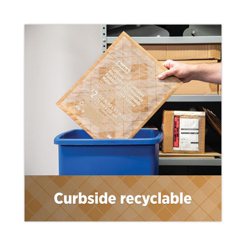 Curbside Recyclable Padded Mailer, #6, Bubble Cushion, Self-adhesive Closure, 13.75 X 20, Natural Kraft, 50/carton