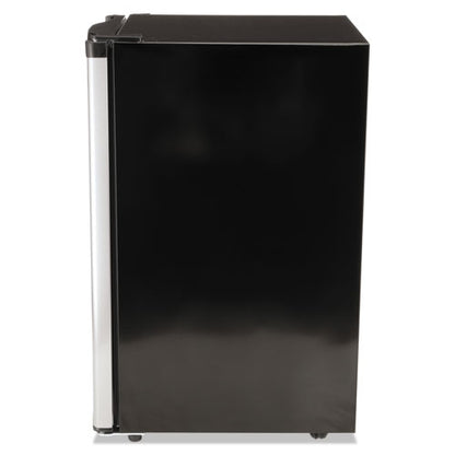 4.4 Cf Refrigerator, 19 1/2"w X 22"d X 33"h, Black/stainless Steel