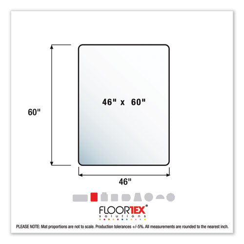 Cleartex Megamat Heavy-duty Polycarbonate Mat For Hard Floor/all Carpet, 46 X 60, Clear