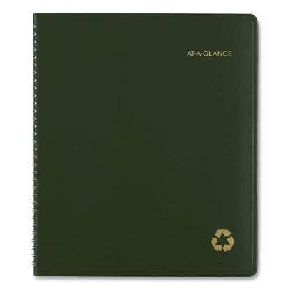 Recycled Monthly Planner, 11 X 9, Green Cover, 13-month (jan To Jan): 2024 To 2025