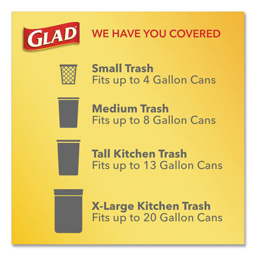 Tall Kitchen Drawstring Trash Bags, 13 Gal, 0.72 Mil, 23.75" X 24.88", White, 240/carton