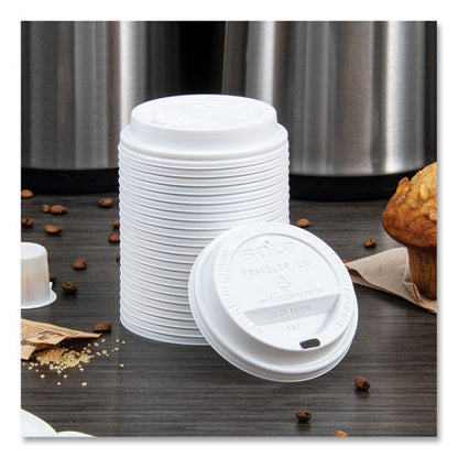 Traveler Cappuccino Style Dome Lid, Fits 10 Oz Cups, White, 100/pack, 10 Packs/carton