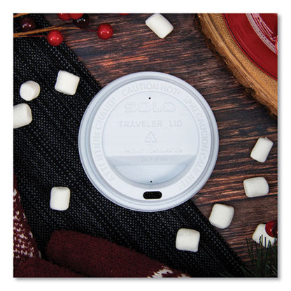 Traveler Cappuccino Style Dome Lid, Fits 10 Oz Cups, White, 100/pack, 10 Packs/carton