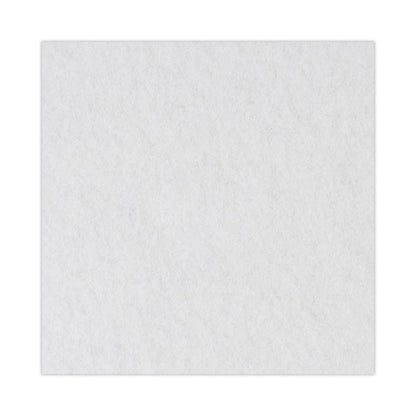 Polishing Floor Pads, 14" Diameter, White, 5/carton