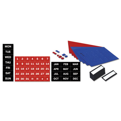 Gridded Magnetic Steel Dry Erase Planning Board With Accessories, 1 X 2 Grid, 72 X 48, White Surface, Silver Aluminum Frame