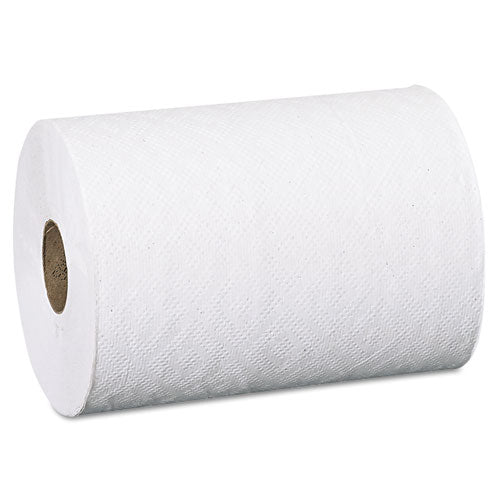 Pacific Blue Basic Nonperforated Paper Towels, 1-ply, 7.88" X 350 Ft, White, 12 Rolls/carton