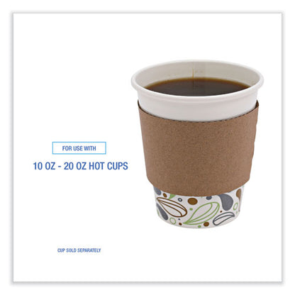 Cup Sleeves, Fits 10 Oz To 20 Oz Hot Cups, Kraft, 1,200/carton