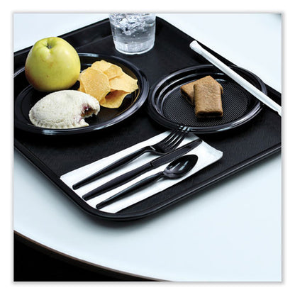 Heavyweight Wrapped Polystyrene Cutlery, Fork, Black, 1,000/carton