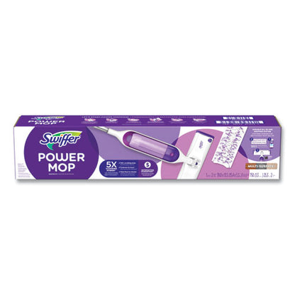 Powermop Starter Kit, 15.4 X 5.3 White/purple Cloth Head, 26" Silver Aluminum Handle