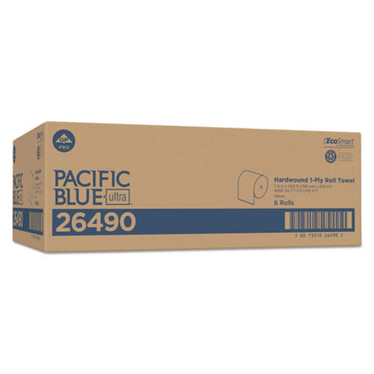 Pacific Blue Ultra Paper Towels, 1-ply, 7.87" X 1,150 Ft, White, 6 Rolls/carton