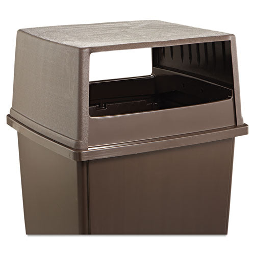 Glutton Receptacle, Hooded Top Without Door, Rectangular, 23w X 26.63d X 13h, Brown