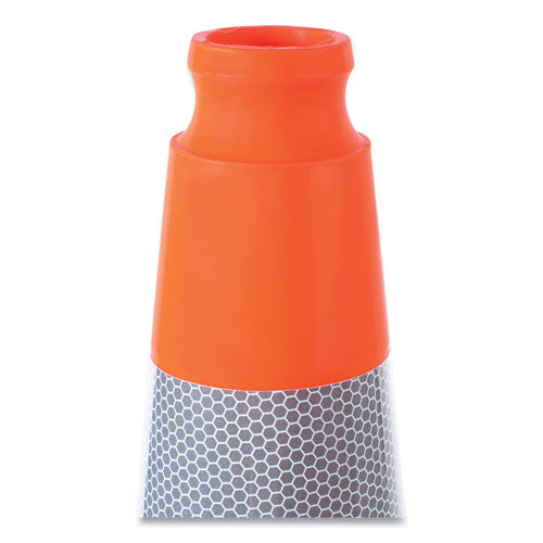 Traffic Cone, 10.75 X 10.75 X 28, Orange/silver/black