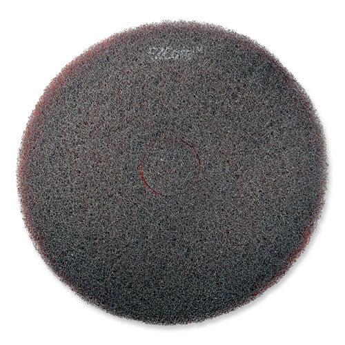 Ez Care Heavy Duty Scrub Pad, 20" Diameter, Red/gray, 5/carton