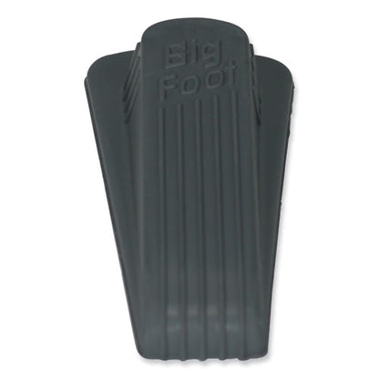 Big Foot Doorstop, No Slip Rubber Wedge, 2.25w X 4.75d X 1.25h, Gray, 2/pack