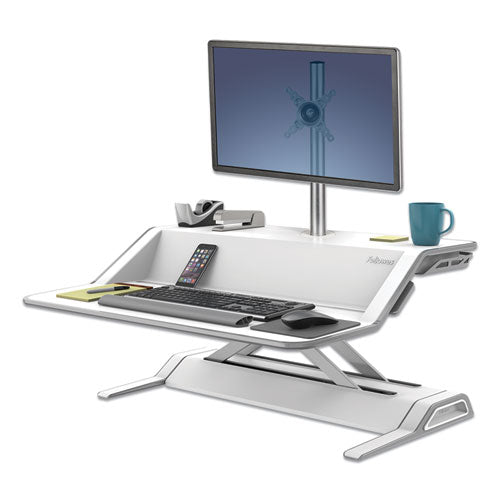 Lotus Single Monitor Arm Kit, For 26" Monitors, 180 Degree Rotation, 180 Degree Pan, Silver, Supports 17 Lb