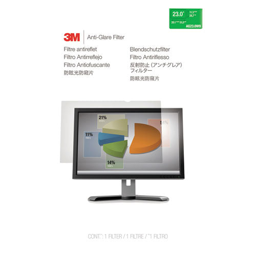 Antiglare Frameless Filter For 23" Widescreen Flat Panel Monitor, 16:9 Aspect Ratio