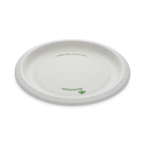 Earthchoice Pressware Compostable Dinnerware, Plate, 10" Dia, White, 300/carton