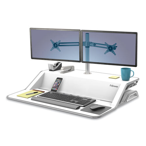 Lotus Dual Monitor Arm Kit, For 26" Monitors, Silver, Supports 13 Lb