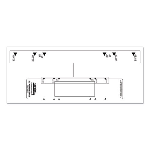 File Pocket Handles, 9.63 X 2, White, 4/sheet, 12 Sheets/pack