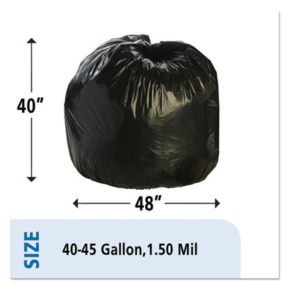 Total Recycled Content Plastic Trash Bags, 45 Gal, 1.5 Mil, 40" X 48", Brown/black, 100/carton