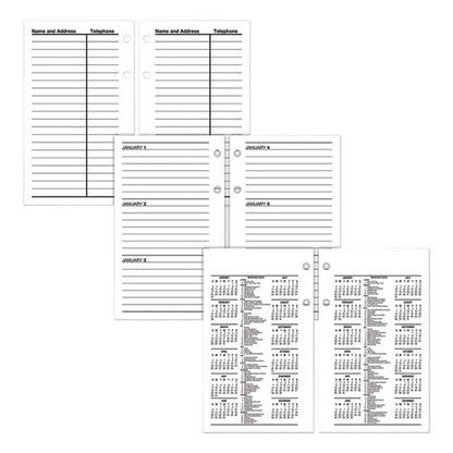 Financial Desk Calendar Refill, 3.5 X 6, White Sheets, 12-month (jan To Dec): 2024