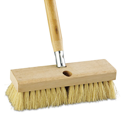 Deck Brush Head, 2" White Tampico Bristles, 10" Brush