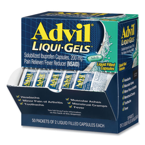 Liqui-gels, Two-pack, 50 Packs/box