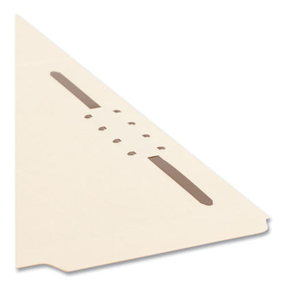 Top Tab Fastener Folders, 1/3-cut Tabs: Assorted, 0.75" Expansion, 1 Fastener, Letter Size, Manila Exterior, 50/box