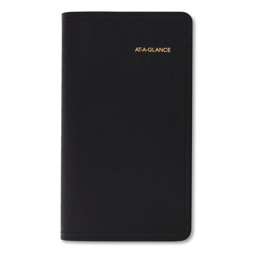 Compact Weekly Appointment Book, 6.25 X 3.25, Black Cover, 12-month (jan To Dec): 2024