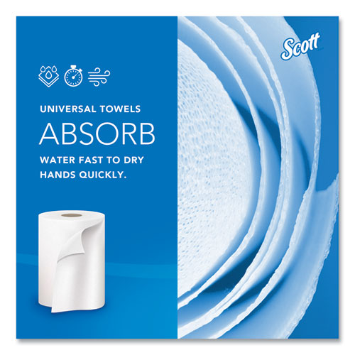 Essential Hard Roll Towels For Business, Absorbency Pockets, 1-ply, 8" X 800 Ft,  1.5" Core, White, 12 Rolls/carton