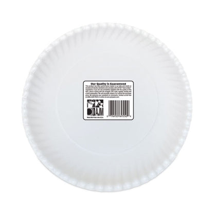 Gold Label Coated Paper Plates, 9" Dia, White, 120/pack, 8 Packs/carton