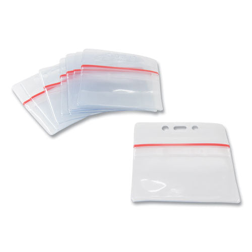 Sealable Cardholder, Horizontal, 3.75 X 2.62, Clear, 50/pack