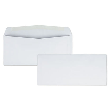 Business Envelope, #10, Commercial Flap, Side Seam, Gummed Closure, 24 Lb Bond Weight Paper, 4.13 X 9.5, White, 500/box